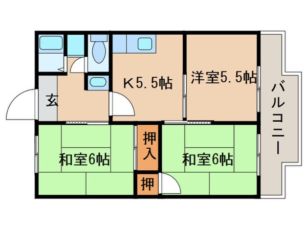 パセンテラ洛西の物件間取画像